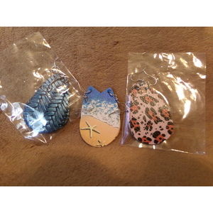 Set of 3 Teardrop Craft Earrings